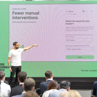 person presenting at event